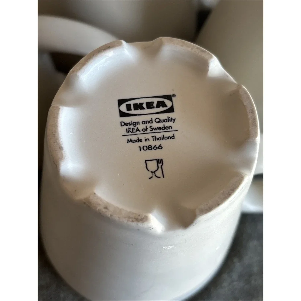 Set of Four (4) Ikea of Sweden Made In Thailand Stoneware Mug Coffee Tea #10866‎
